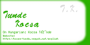 tunde kocsa business card